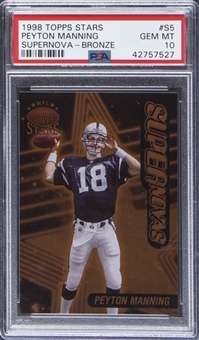 1998 Topps Stars "Supernova" Bronze Parallel #S5 Peyton Manning Rookie Card (#033/100) -  PSA GEM MT 10